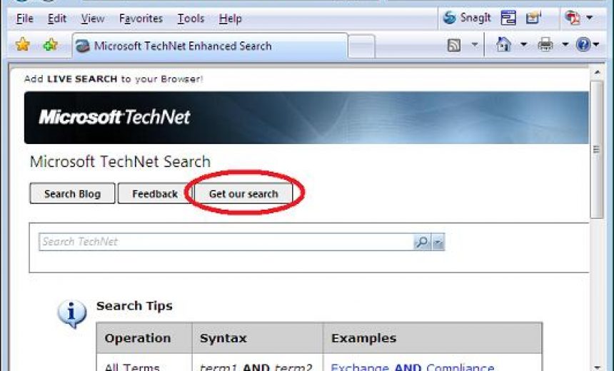 TechNet Search