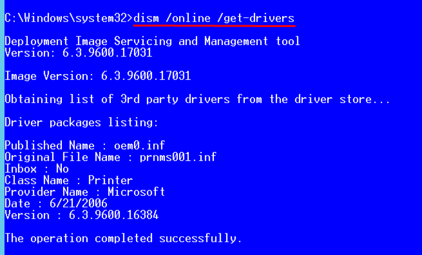DISM_GetDrivers | Alexander's Blog