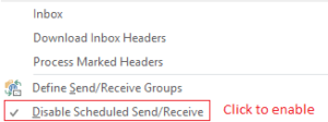 EnableScheduledSendReceive