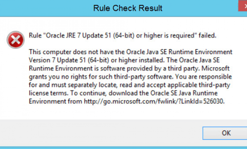 How to Fix Error: “Oracle JRE 7 Update 51 (64-bit) or higher is required” in SQL Server 2016 CTP2.3 ad-mania