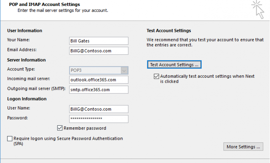 For gmail settings outlook How to