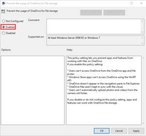 PreventUsageOfOneDriveEnabled