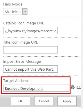 TargetingAudienceWebPart