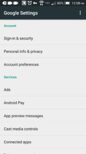 Account and Services Settings