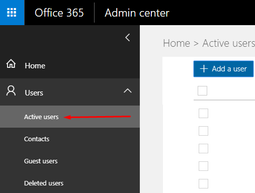 Active Users in Office 365