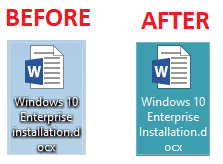 Removing shadows on Windows 10 desktop icons