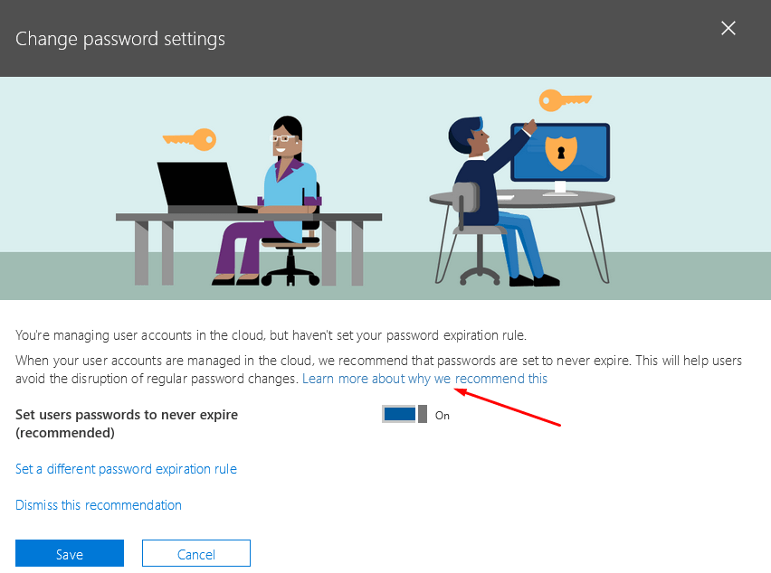Recommended Password Settings in Office 365