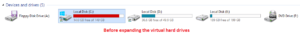 File Explorer before expanding drives
