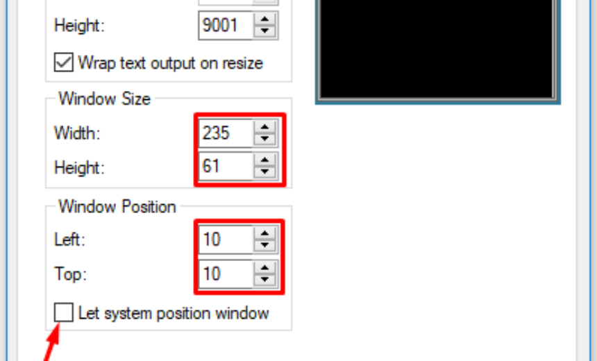 Command Prompt Layout