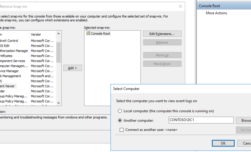 Adding available snap-ins in an MMC