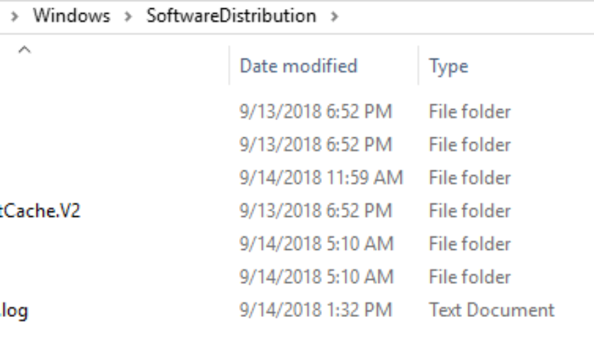 SoftwareDistribution Hierarchy