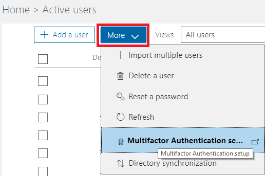 Multifactor Authentication Setup