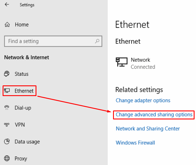 how to set network profile in windows 10
