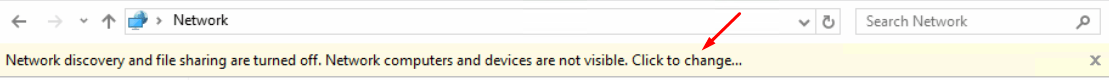 Change Network Discovery Setting