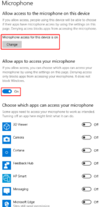 Controlling Microphone Access in Windows 10