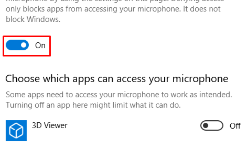 Controlling Microphone Access in Windows 10