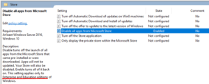 Disable all Apps from Microsoft Store