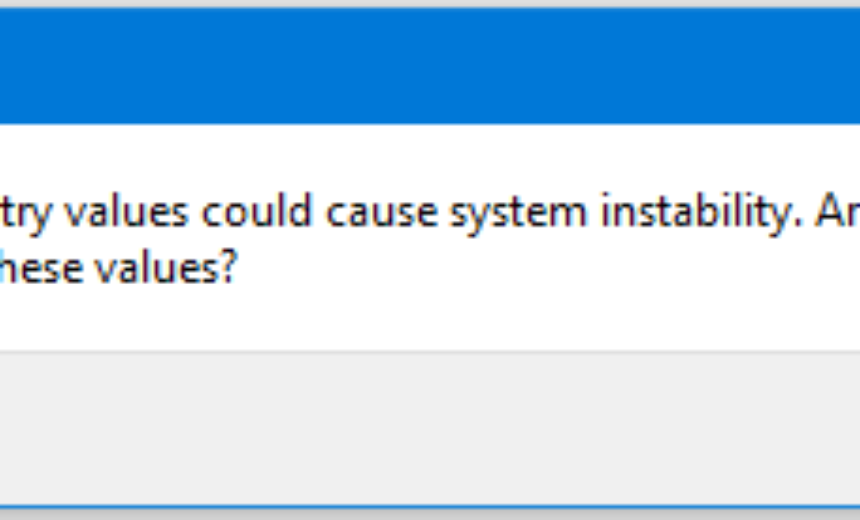 Confirm deleting of registry key