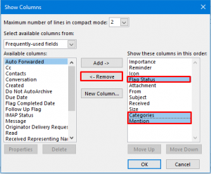 Remove unwated columns in view