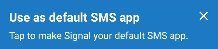Use as default SMS app