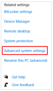 Advanced system settings