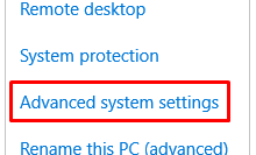 Advanced system settings