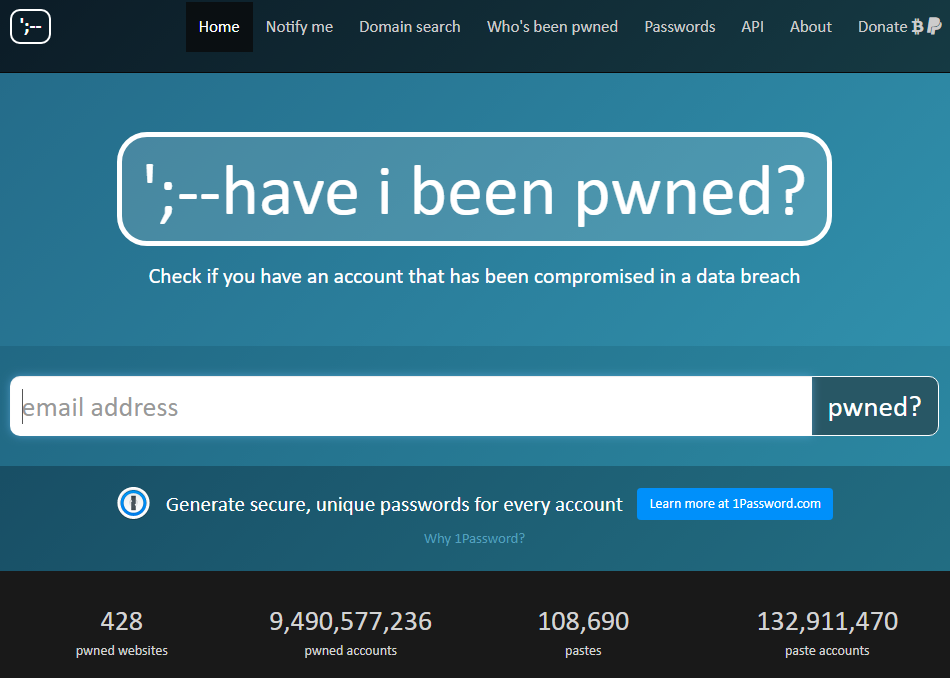 Have I Been Pwned?