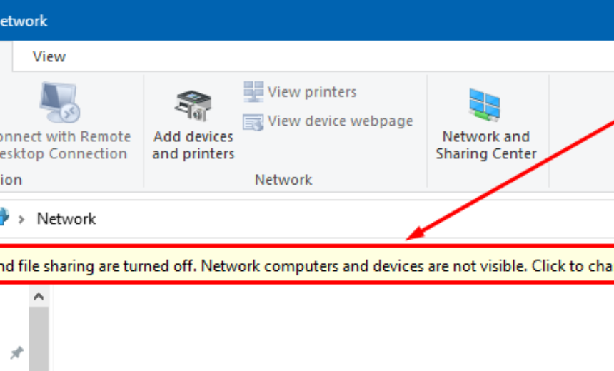 Enable network discovery