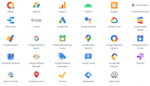 List of Google business apps
