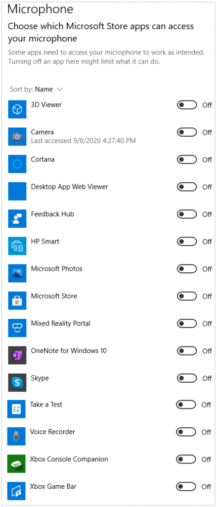Choose which Microsoft Store apps can access your microphone