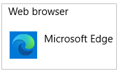 Edge configured as default browser