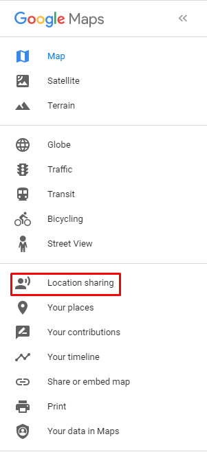 Disable Location Sharing in Google Maps