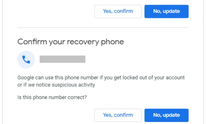 Sign in and recovery