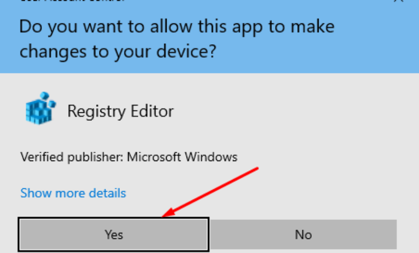 Allow changes to your device