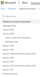 Windows 10 Version Numbers