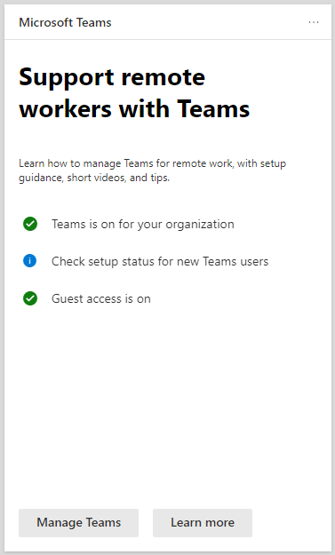 Support remote workers with Teams