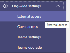 Org-Wide Settings for External Access