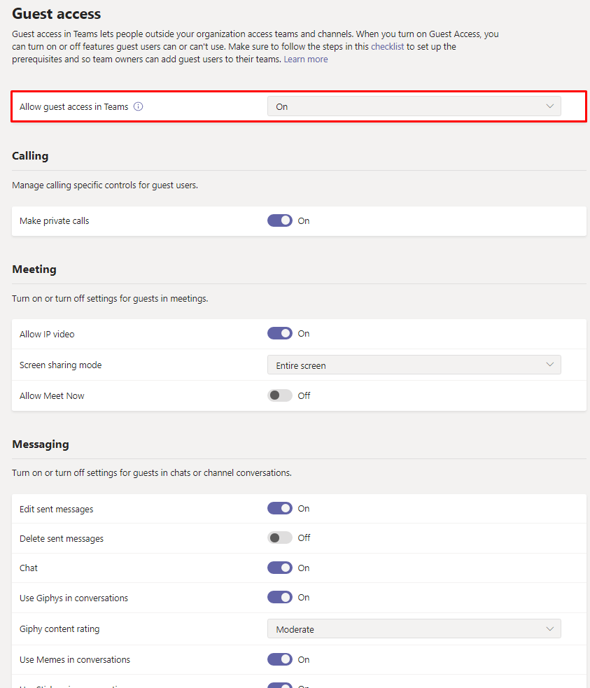 Teams Settings Customization