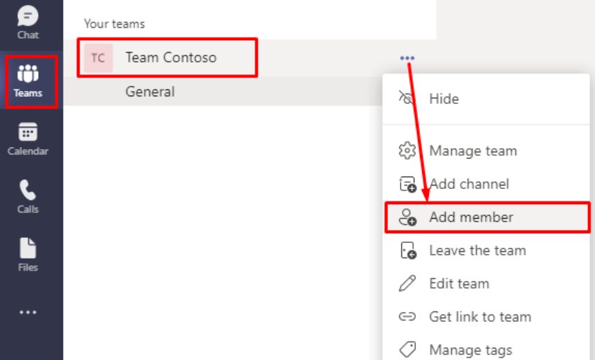 Adding members to the Teams