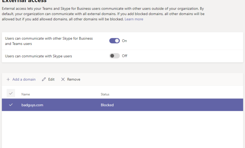 configureexternalaccessforteams Alexander's Blog