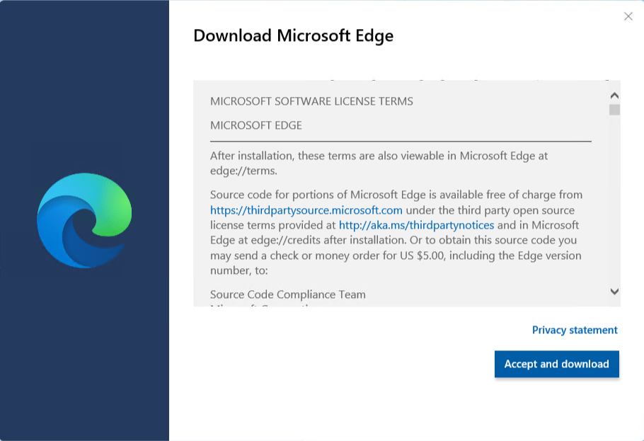 Updating Microsoft Edge on Windows Server