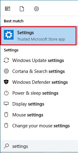 Windows Server 2019 Settings App