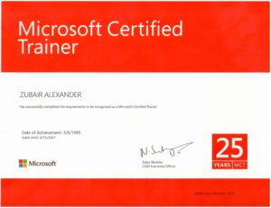 Microsoft Certified Trainer (MCT) for 25 Years
